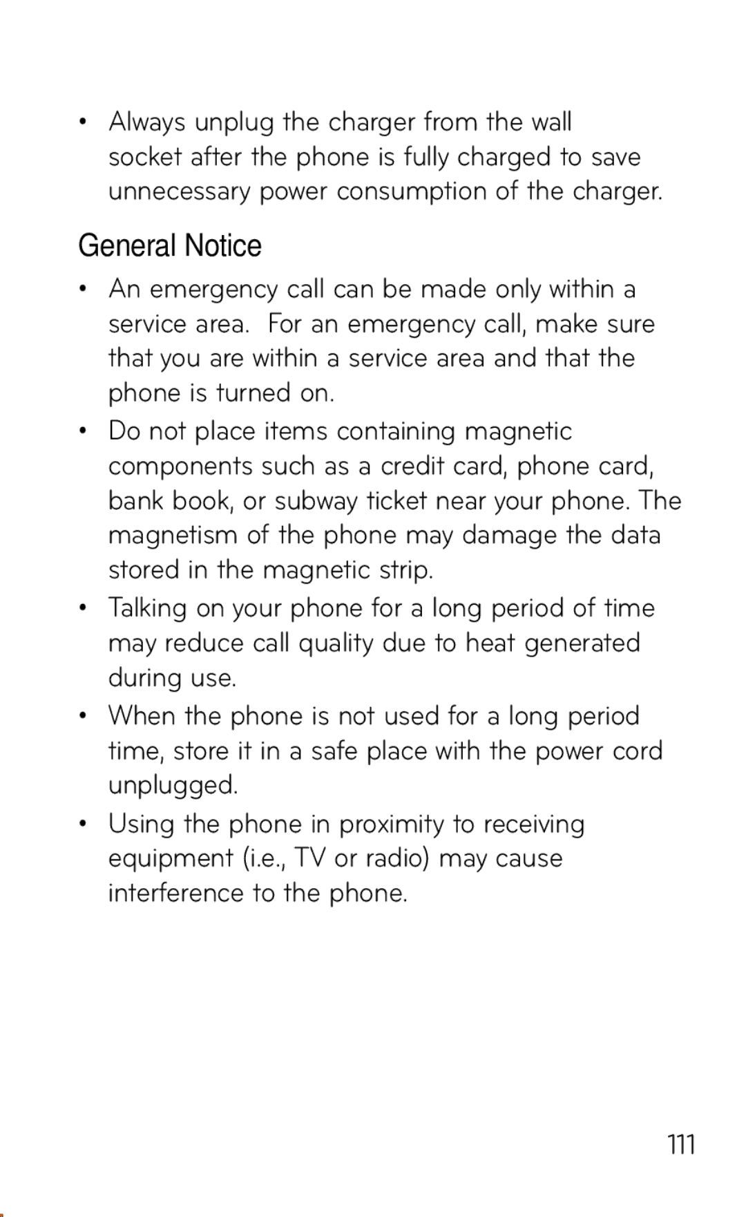LG Electronics E739 manual General Notice 