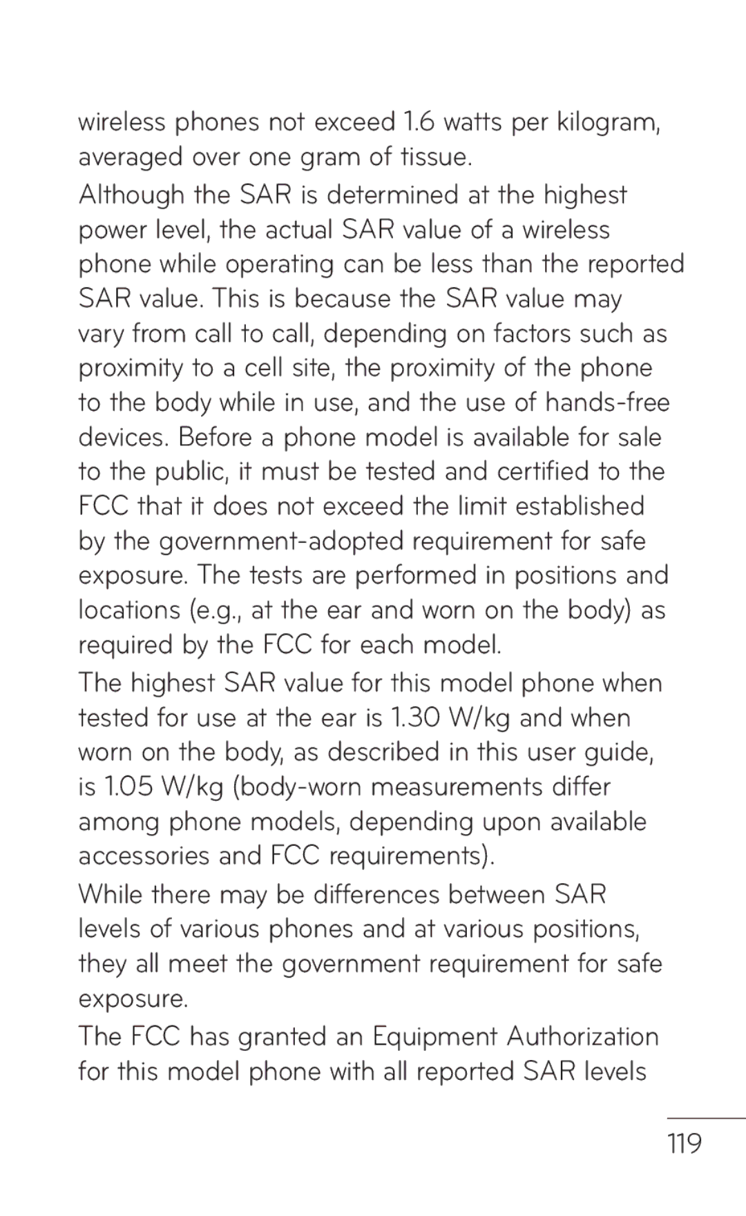 LG Electronics E739 manual 119 