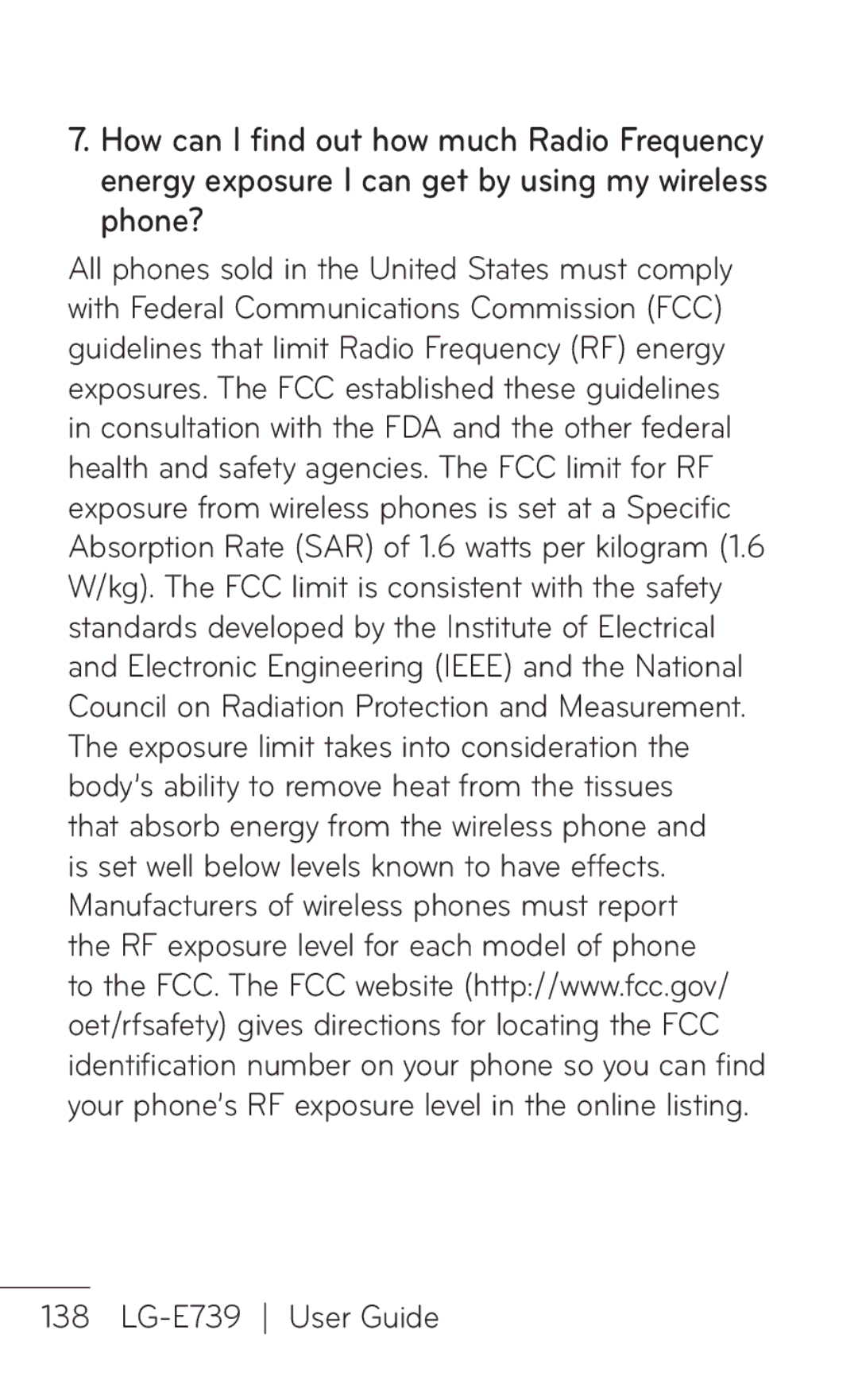 LG Electronics manual LG-E739 User Guide 