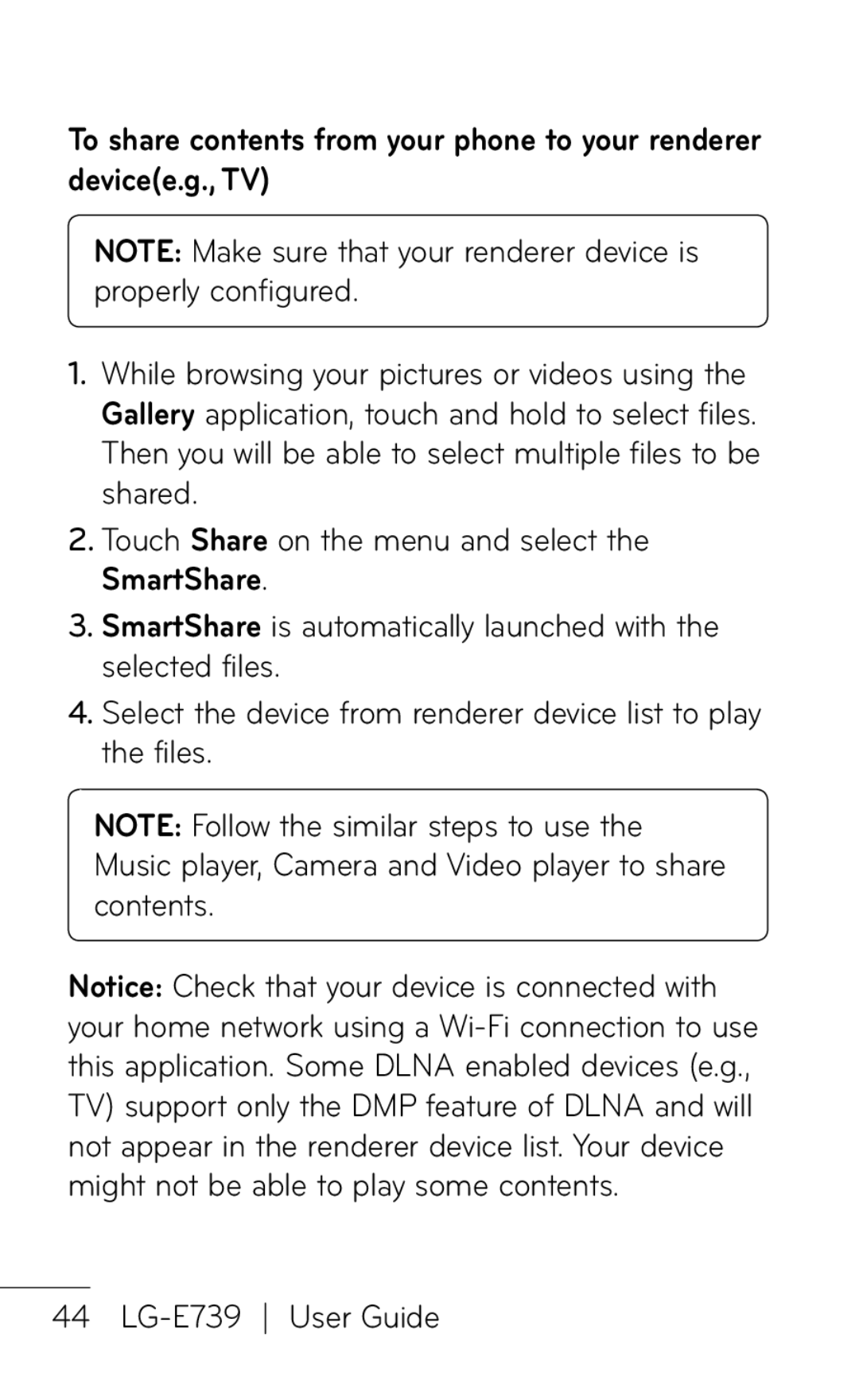 LG Electronics E739 manual 