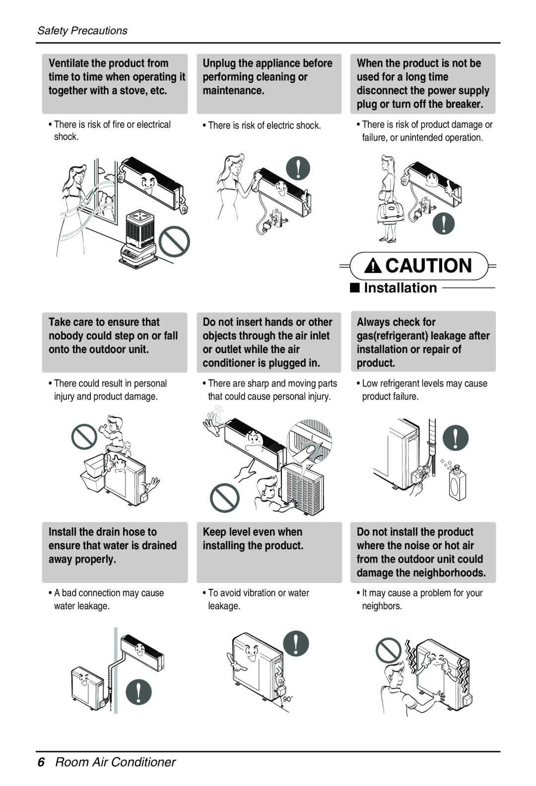 LG Electronics EN 61000-2 owner manual Unplug the appliance before, Performing cleaning or Used for a long time Maintenance 