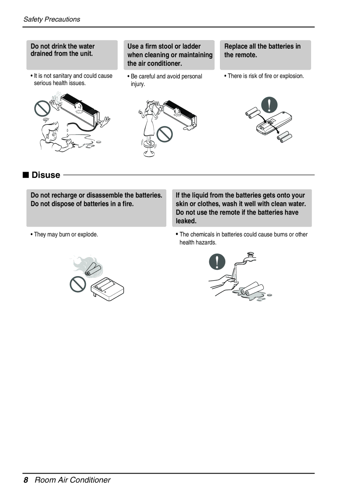 LG Electronics EN 61000-2, EN 61000-3 Norm) Replace all the batteries in the remote, Be careful and avoid personal injury 