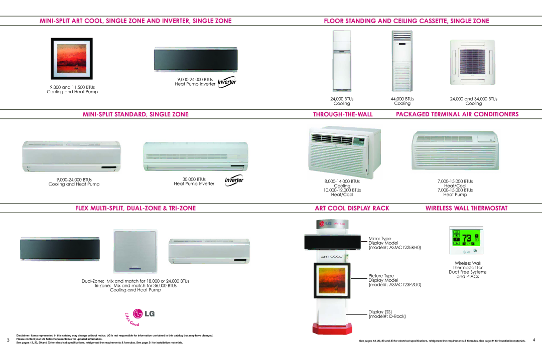 LG Electronics ESG-2008-V1 MINI-SPLIT ART COOL, Single Zone and INVERTER, Single Zone, MINI-SPLIT STANDARD, Single Zone 