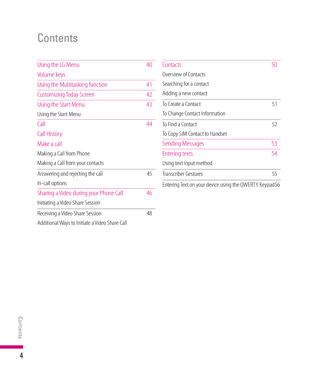 LG Electronics eXpo manual Contents 