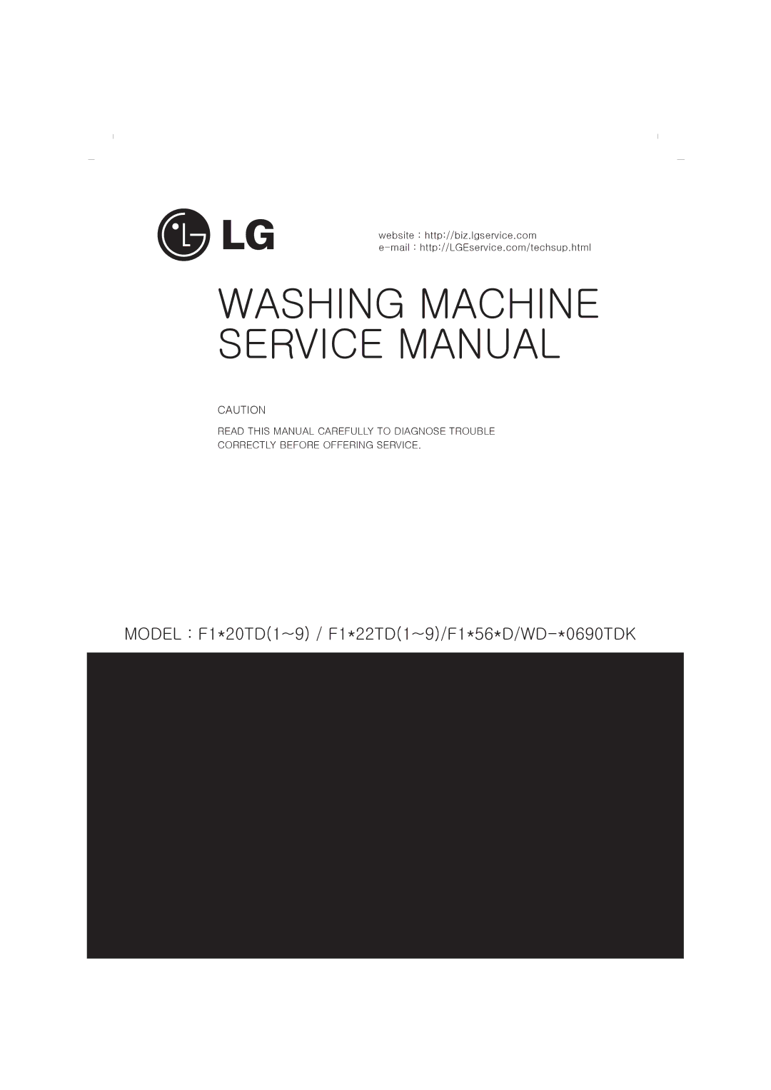 LG Electronics F1256QD service manual Washing Machine 