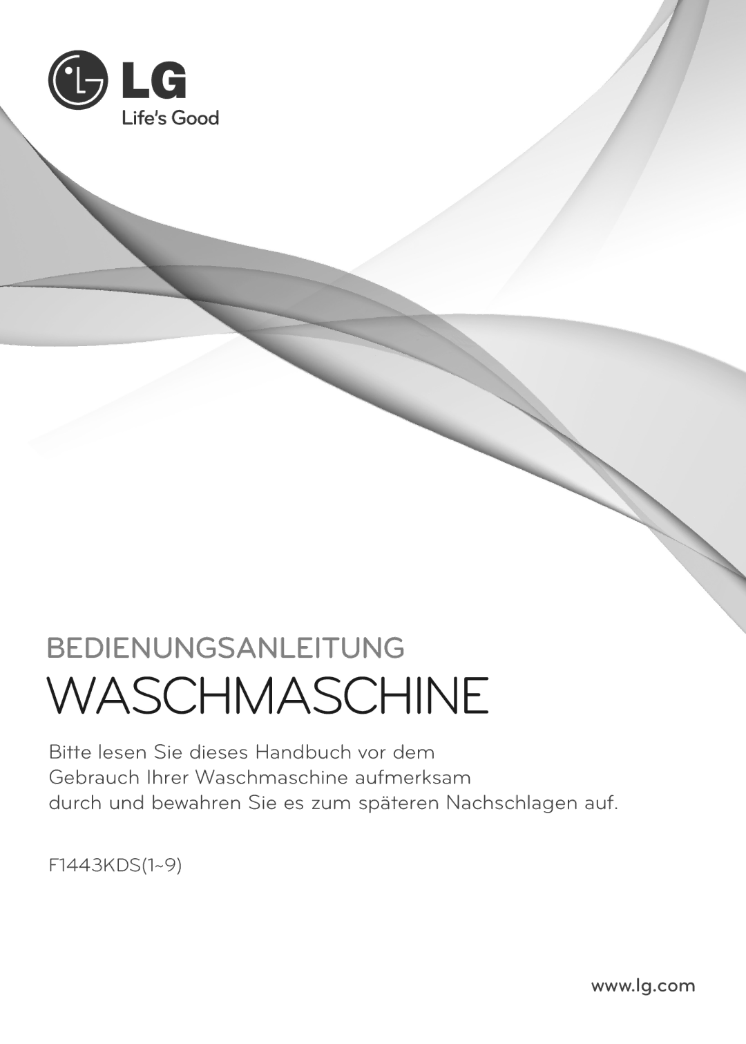 LG Electronics F1443KDS owner manual Waschmaschine 