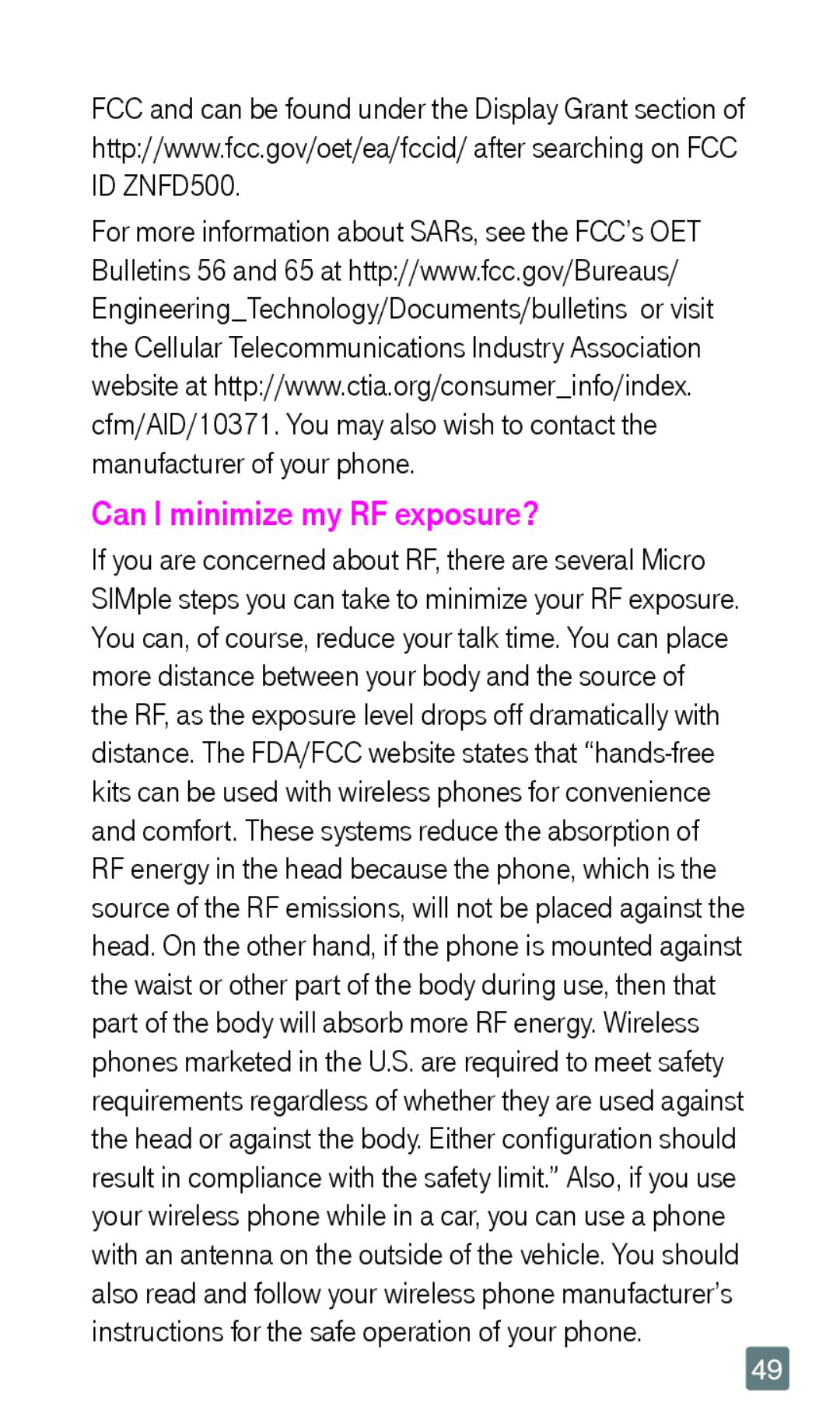 LG Electronics F6 manual Can I minimize my RF exposure? 