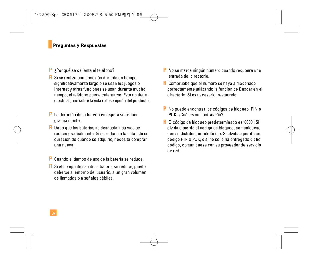 LG Electronics F7200 manual Preguntas y Respuestas, ¿Por qué se calienta el teléfono? 