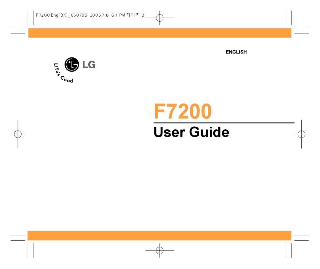 LG Electronics F7200 manual 