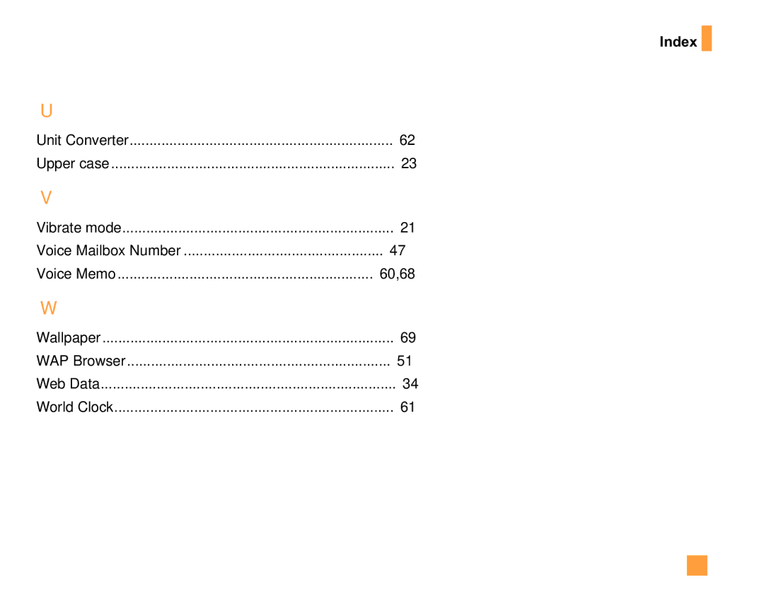 LG Electronics F9200 manual Index 