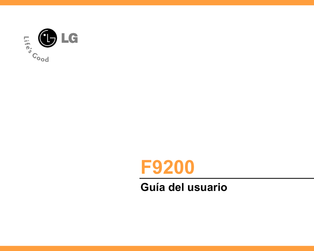 LG Electronics F9200 manual Guía del usuario 