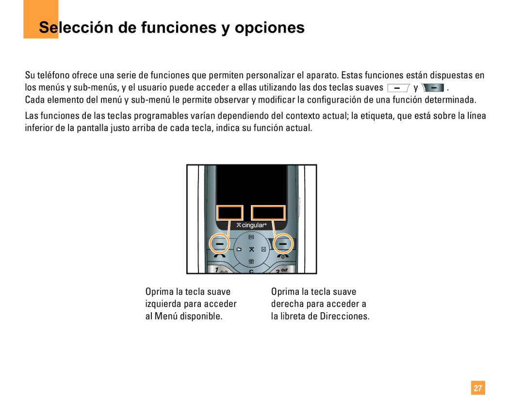 LG Electronics F9200 manual Selección de funciones y opciones 