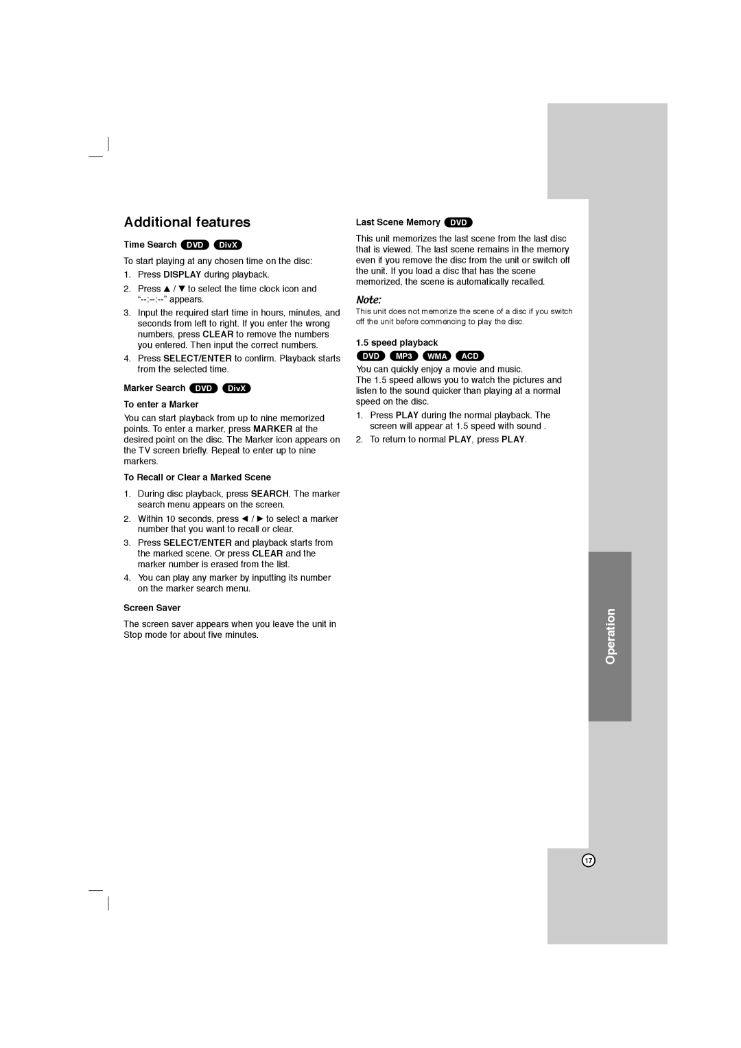 LG Electronics LFD750, FBS162V owner manual Additional features 