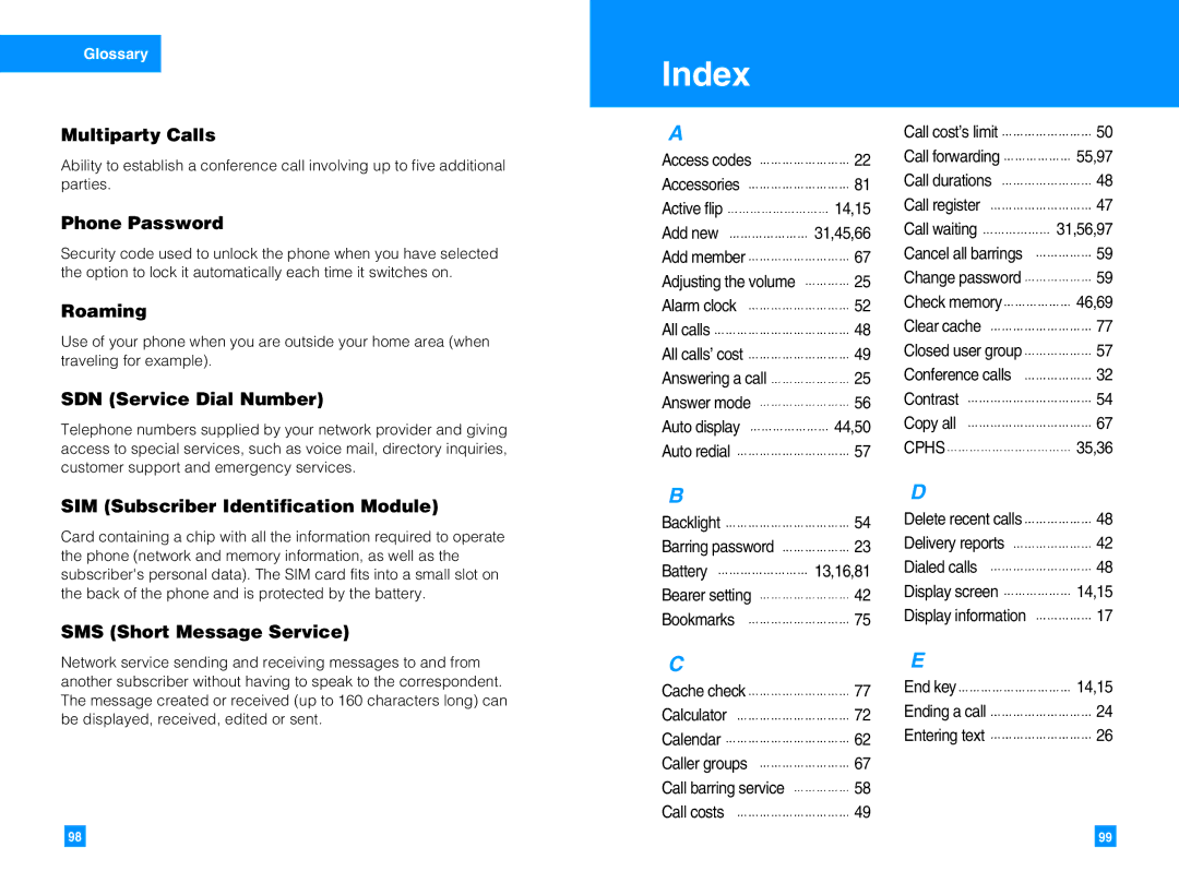 LG Electronics G4010 manual Index 