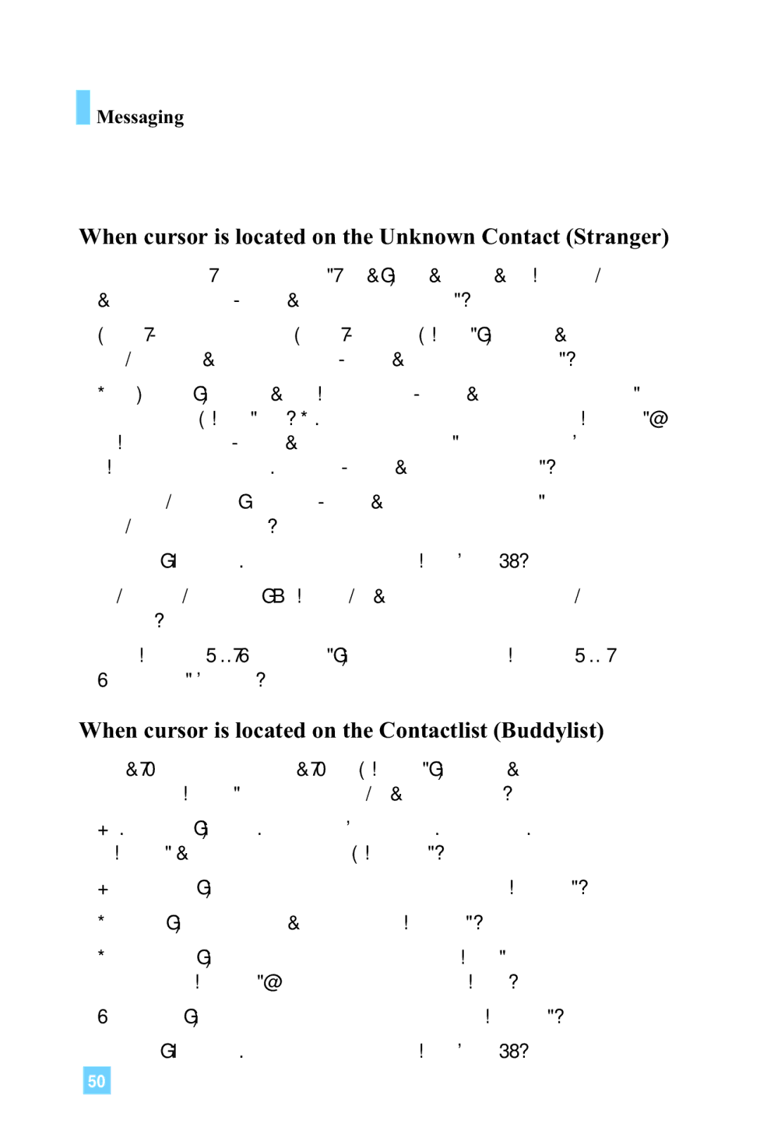 LG Electronics G4015 manual When cursor is located on the Unknown Contact Stranger 