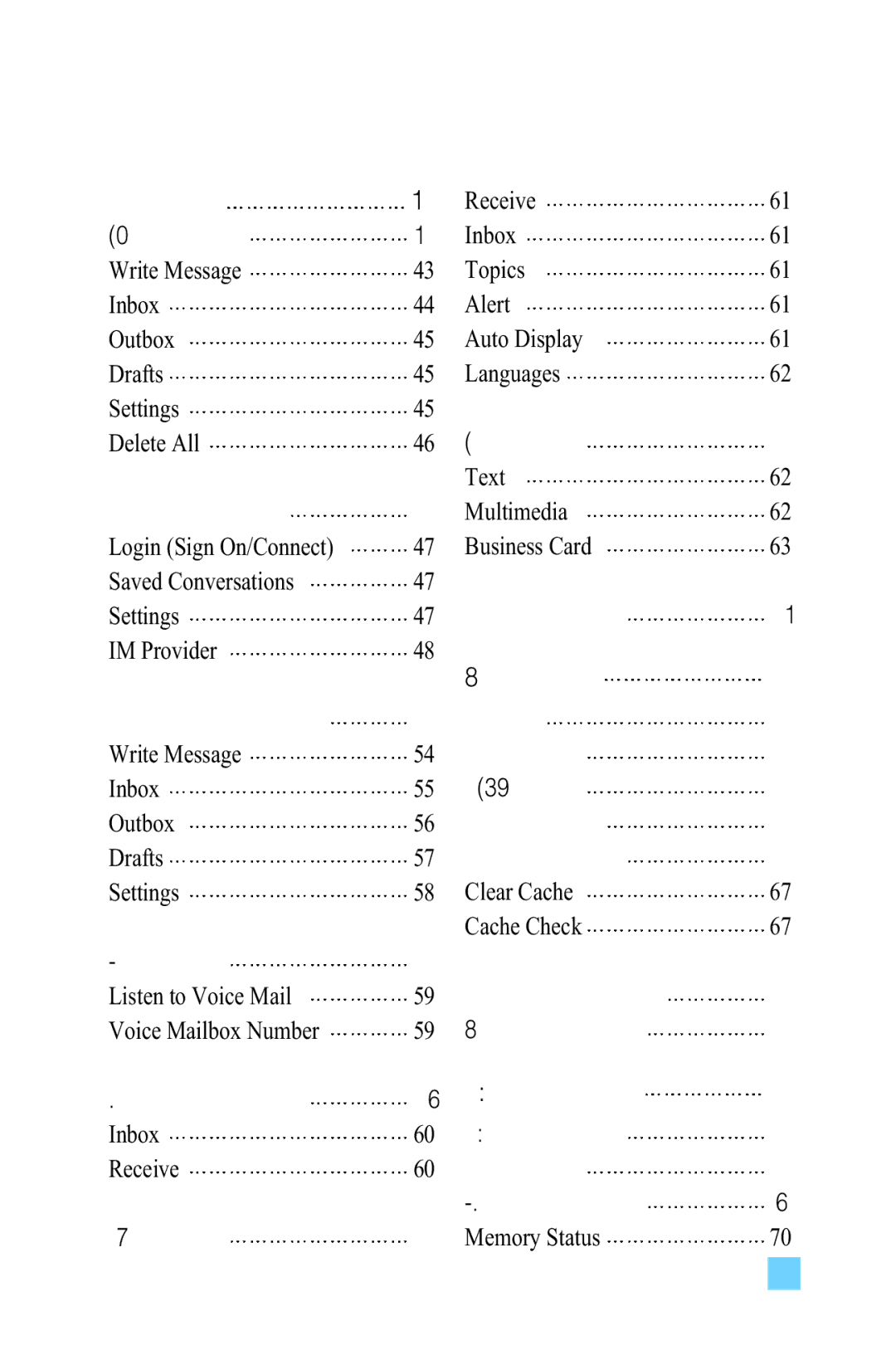 LG Electronics G4015 manual Messaging, Web Access, Games & Apps 