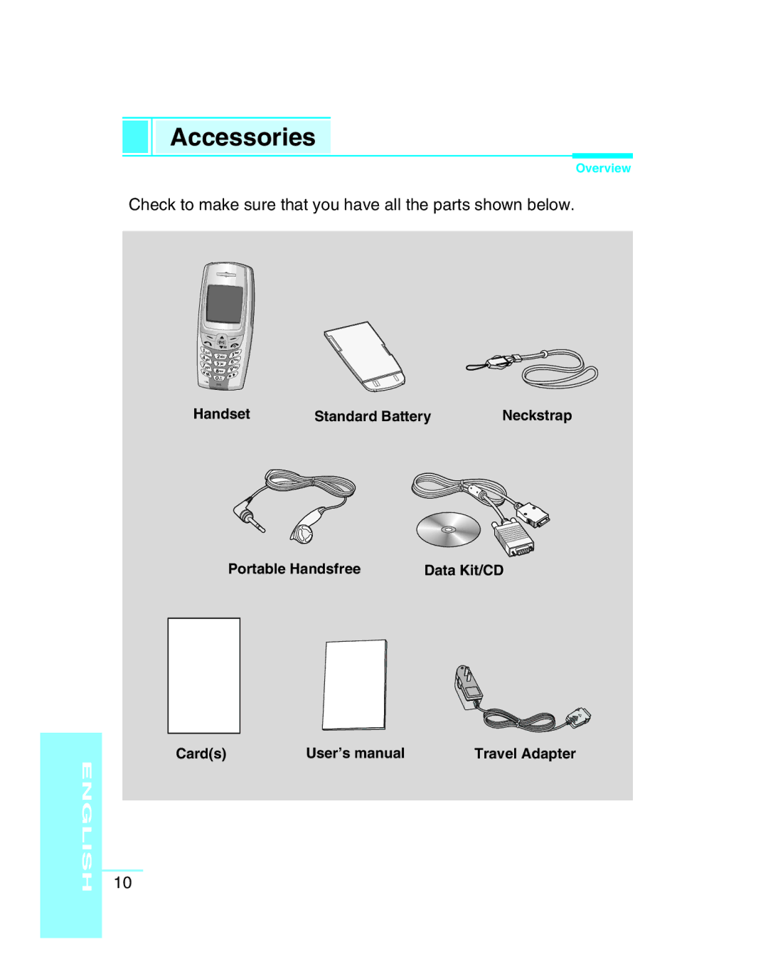 LG Electronics G5300 user manual Accessories 