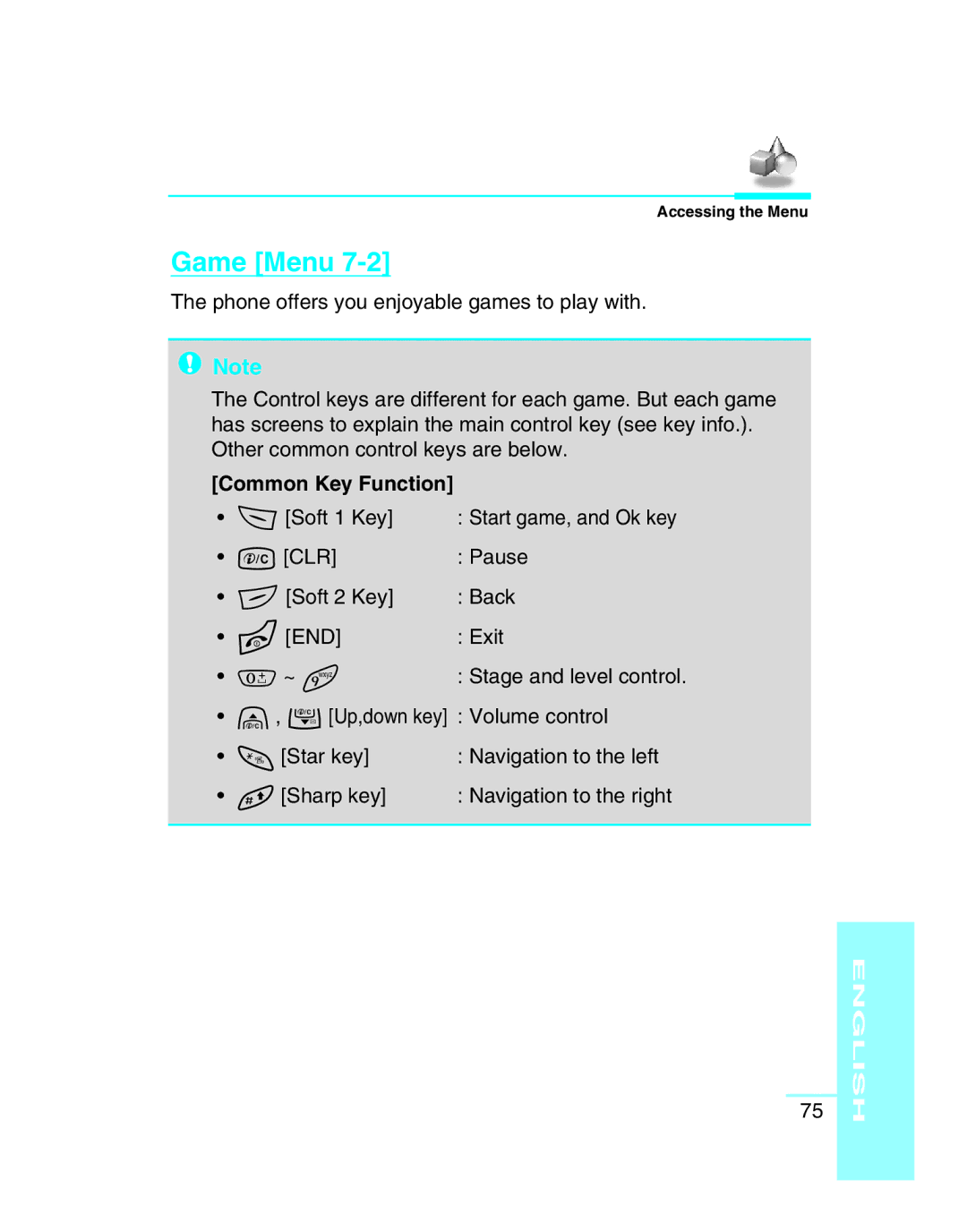 LG Electronics G5300 user manual Game Menu, Eend 