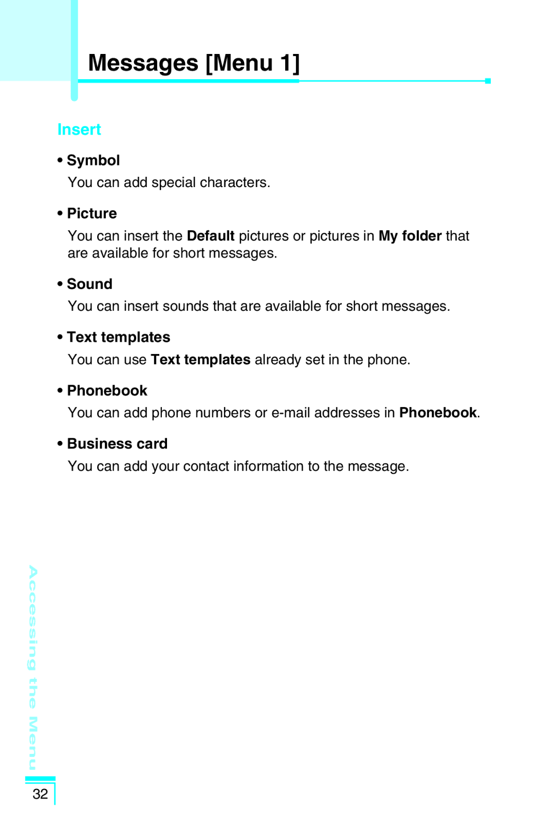 LG Electronics G5400 user manual Insert 