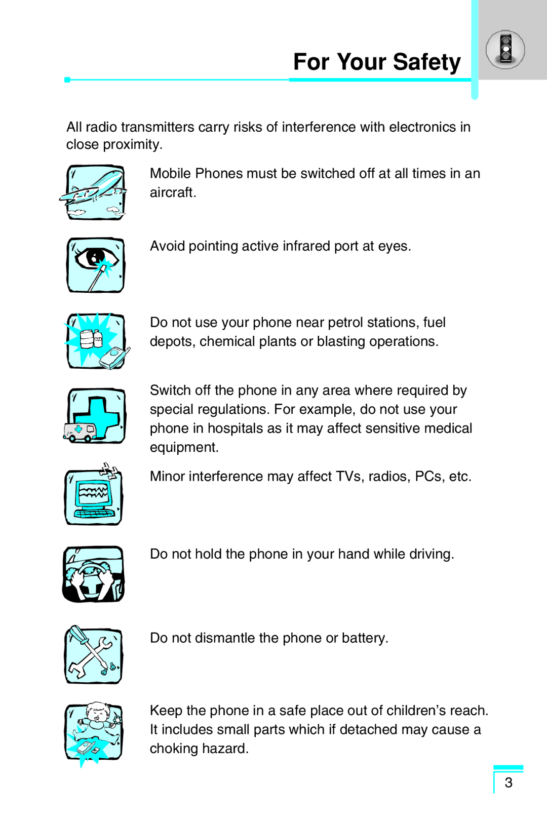 LG Electronics G7030 user manual For Your Safety 