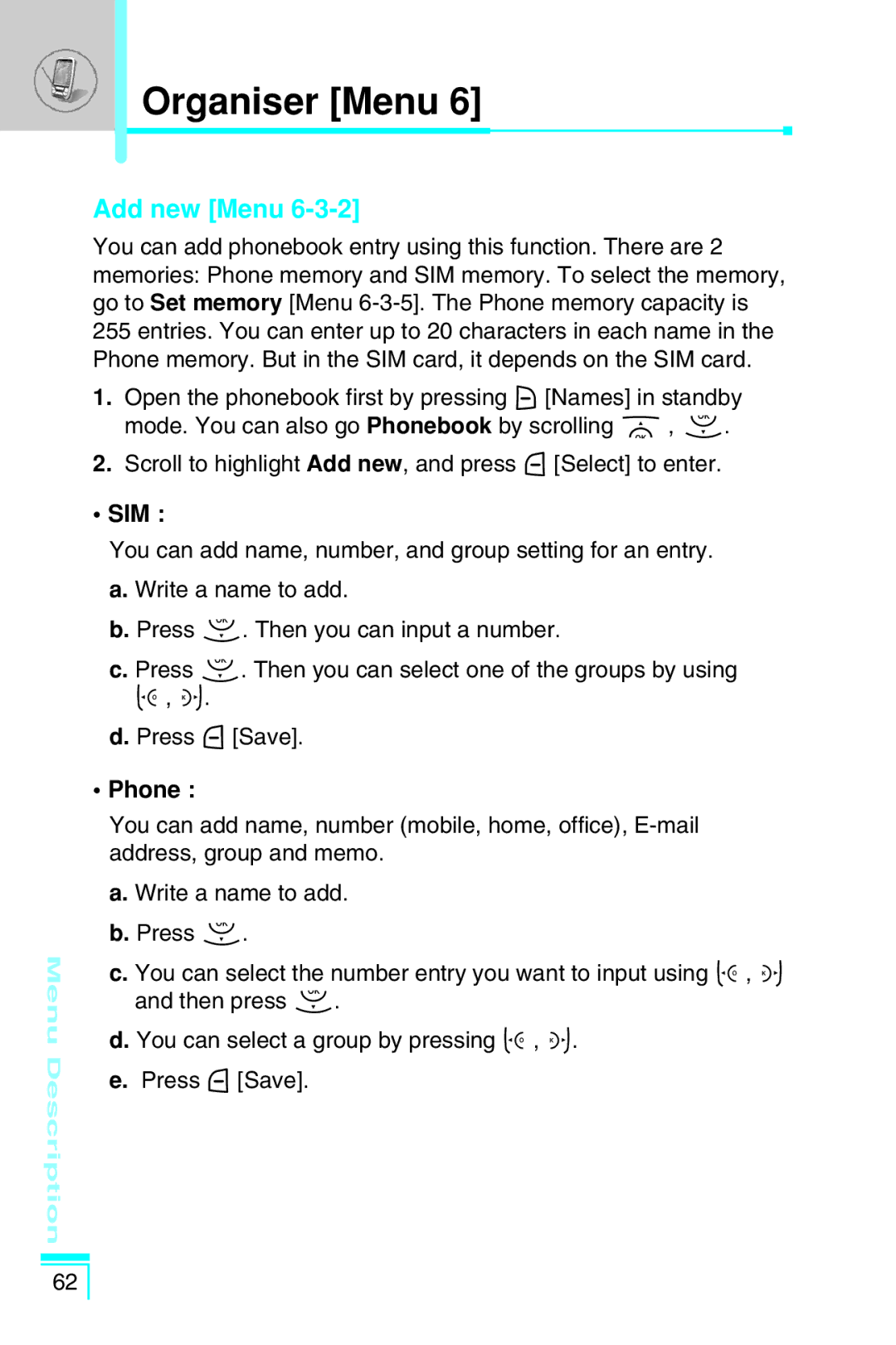 LG Electronics G7030 user manual Sim 