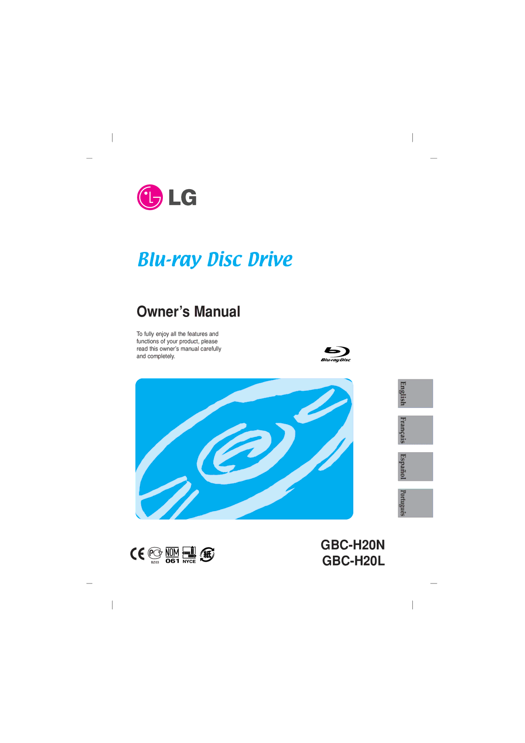 LG Electronics GBC-H20L owner manual Blu-ray Disc Drive 