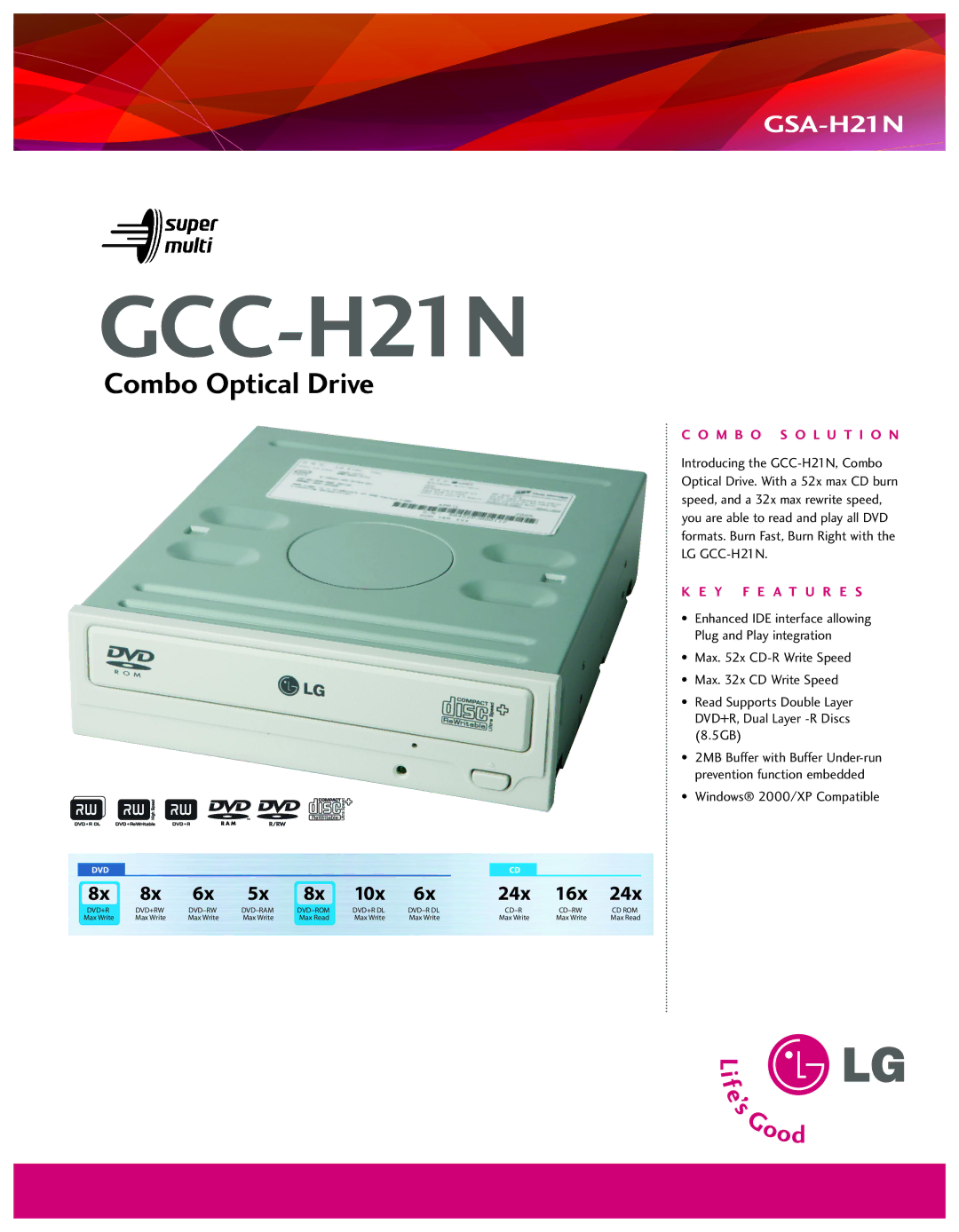 LG Electronics GCC-H21N manual M B O S O L U T I O N, Y F E a T U R E S 