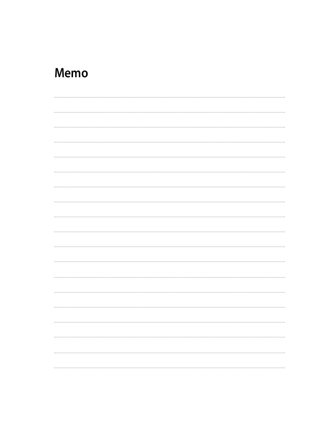 LG Electronics GD510 manual Memo 