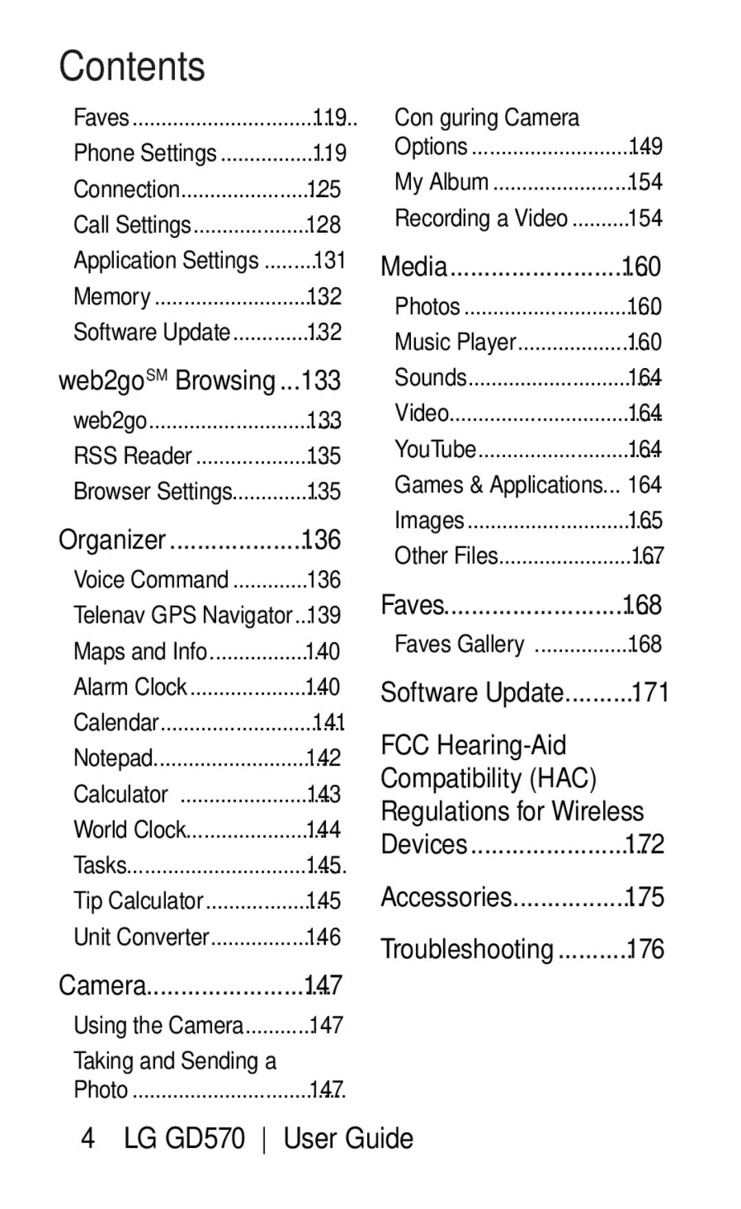 LG Electronics GD570 manual FCC Hearing-Aid Compatibility HAC 