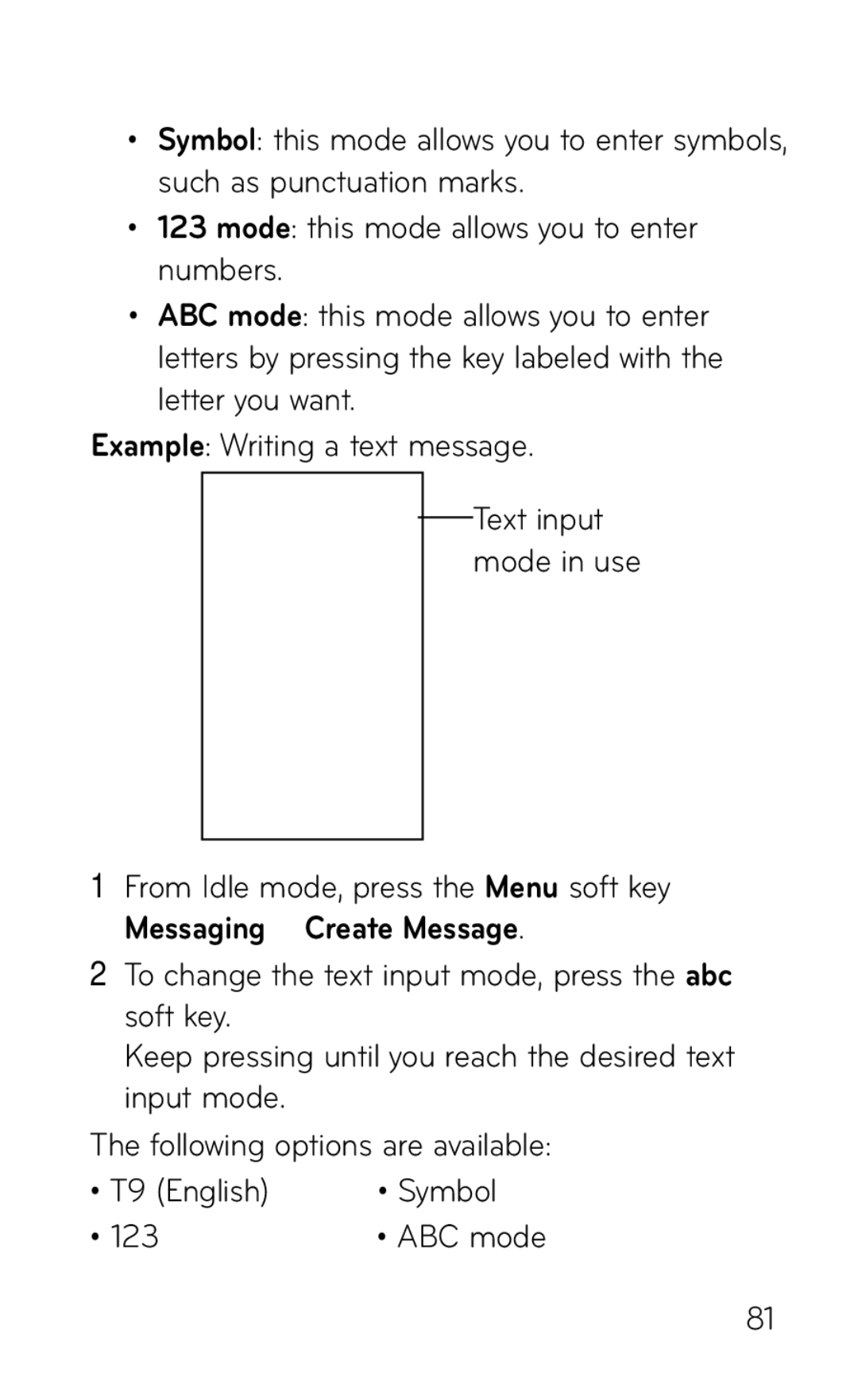 LG Electronics GD570 manual ABC mode 