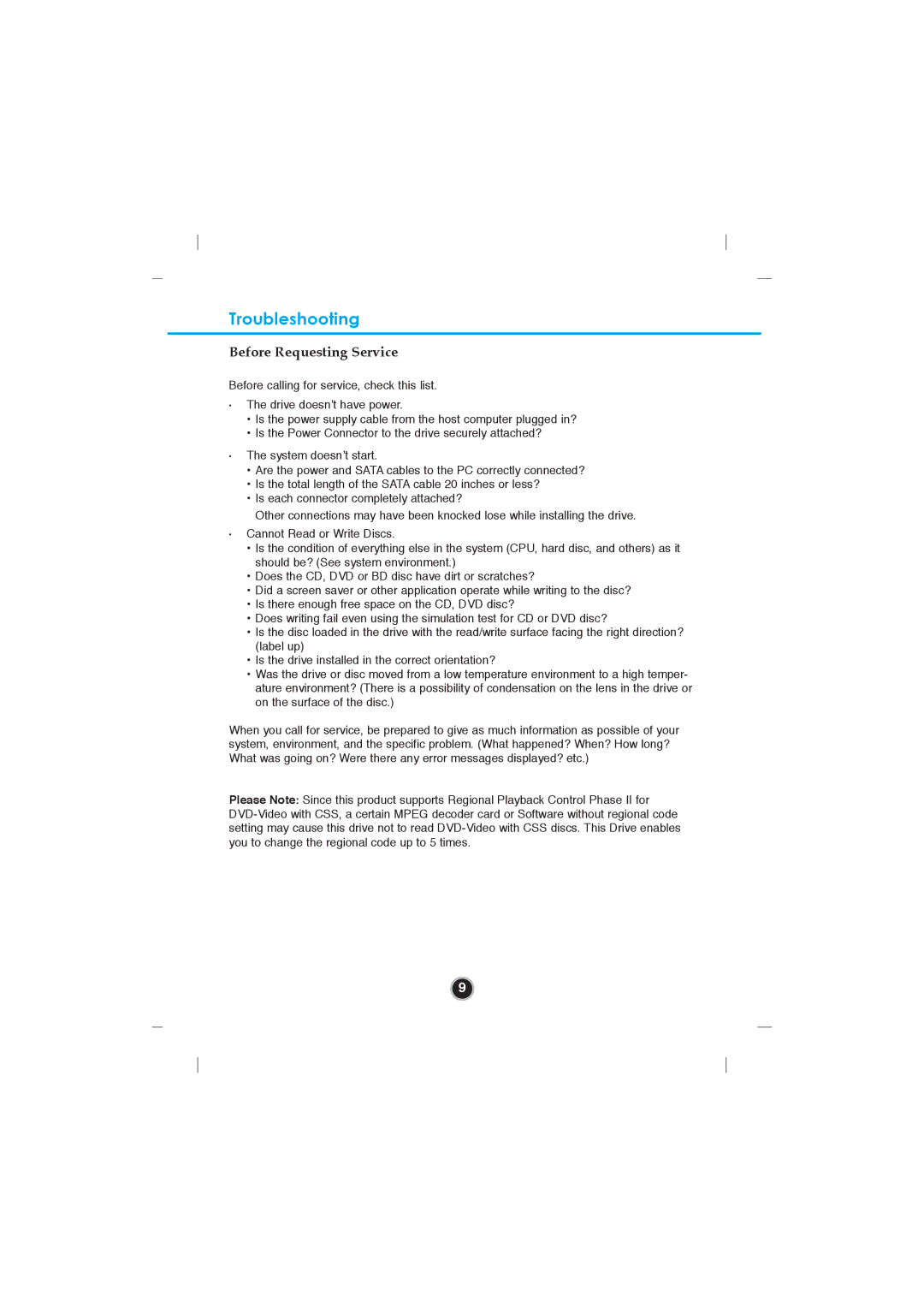 LG Electronics GGC-H20L, GGC-H20N owner manual Troubleshooting, Before Requesting Service 