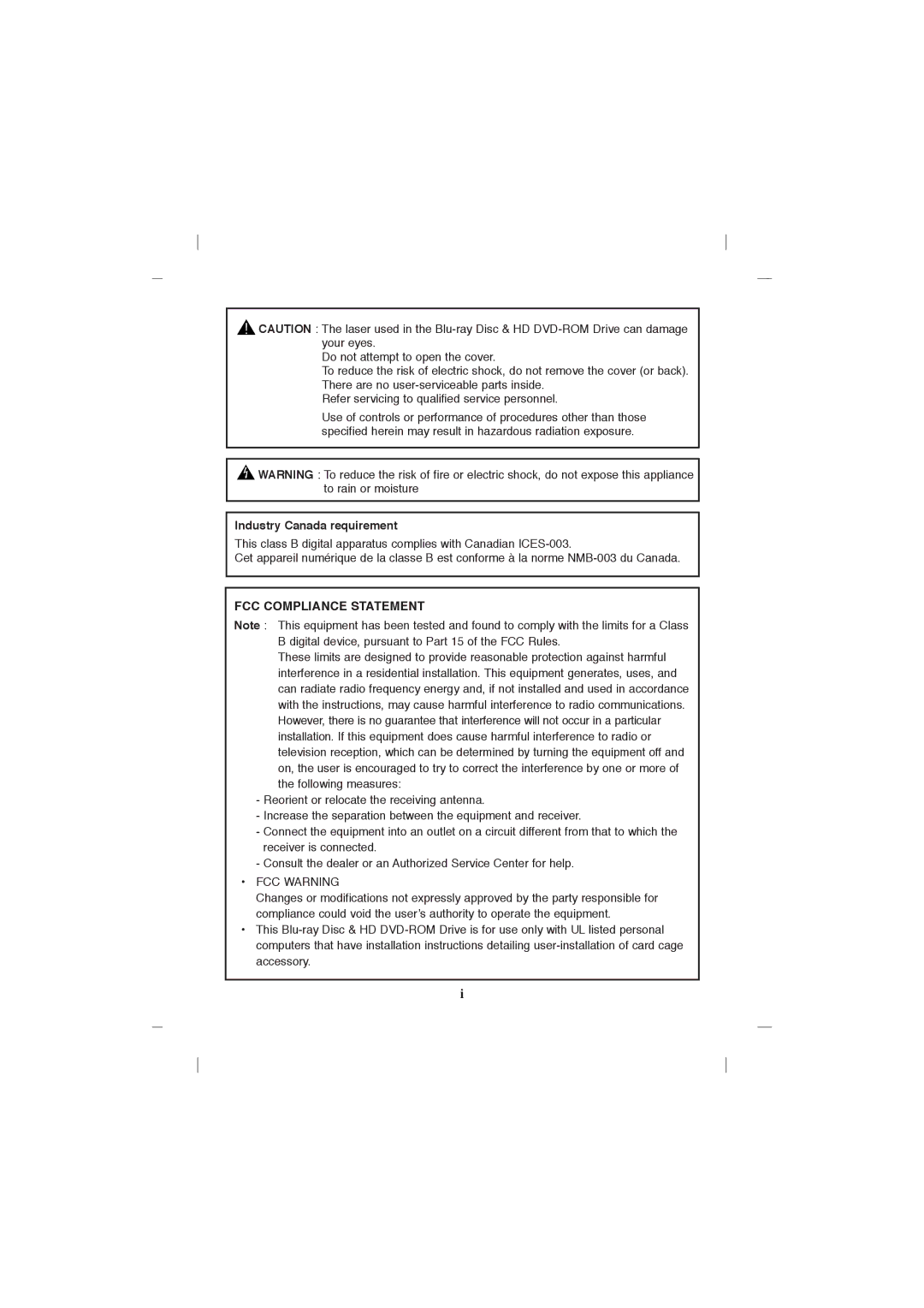 LG Electronics GGC-H20L, GGC-H20N owner manual FCC Compliance Statement 