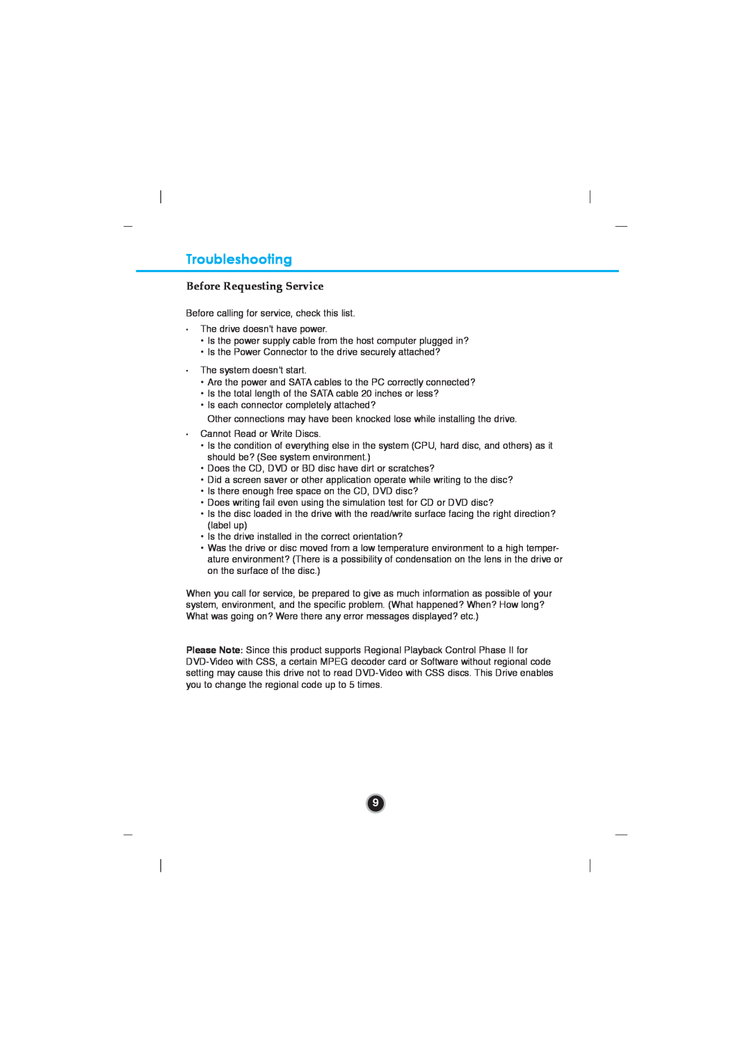 LG Electronics GGC-H20L, GGC-H20N owner manual Troubleshooting, Before Requesting Service 