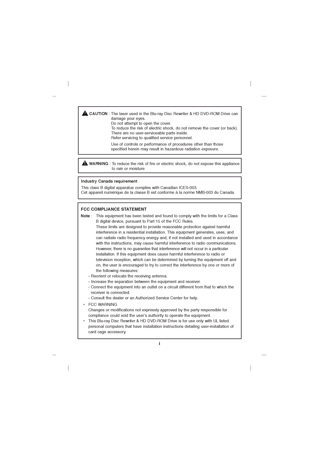 LG Electronics GGW-H20N, GGW-H20L owner manual FCC Compliance Statement 