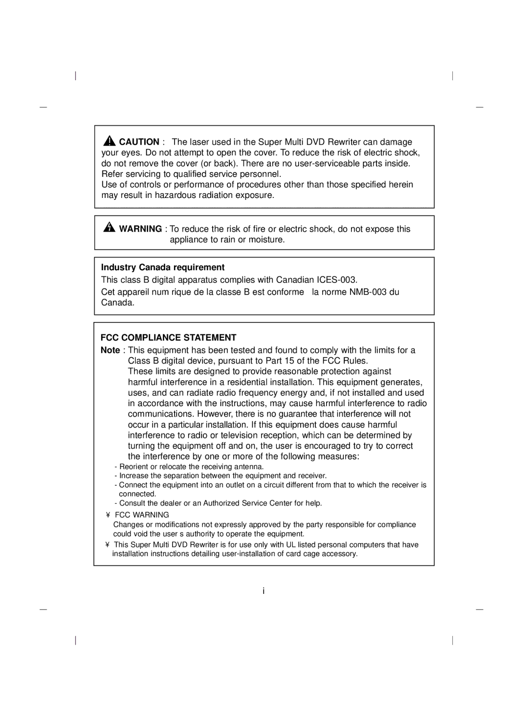 LG Electronics GH22 manual FCC Compliance Statement 