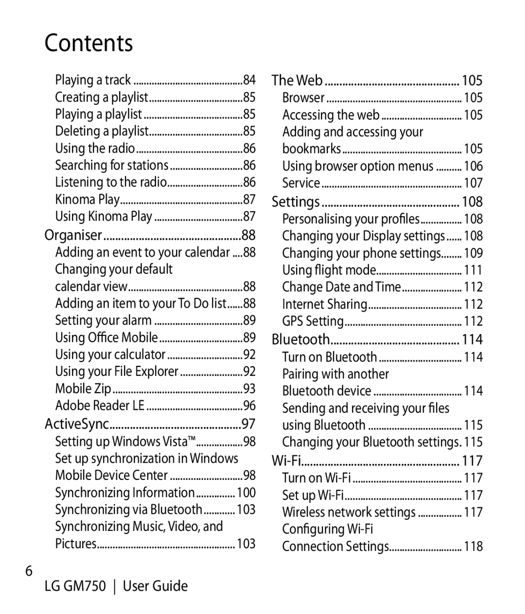 LG Electronics GM750 manual Changing your default, Pairing with another, Configuring Wi-Fi 