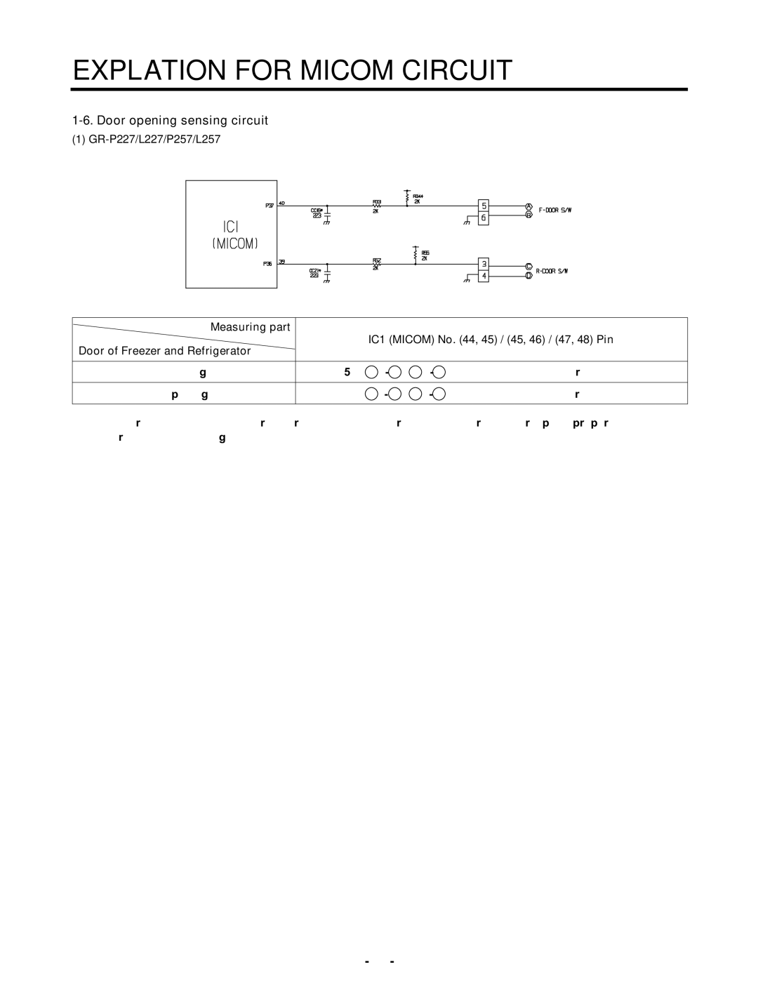 LG Electronics GR-P227/L227, GR-P257/L257 service manual Door opening sensing circuit 