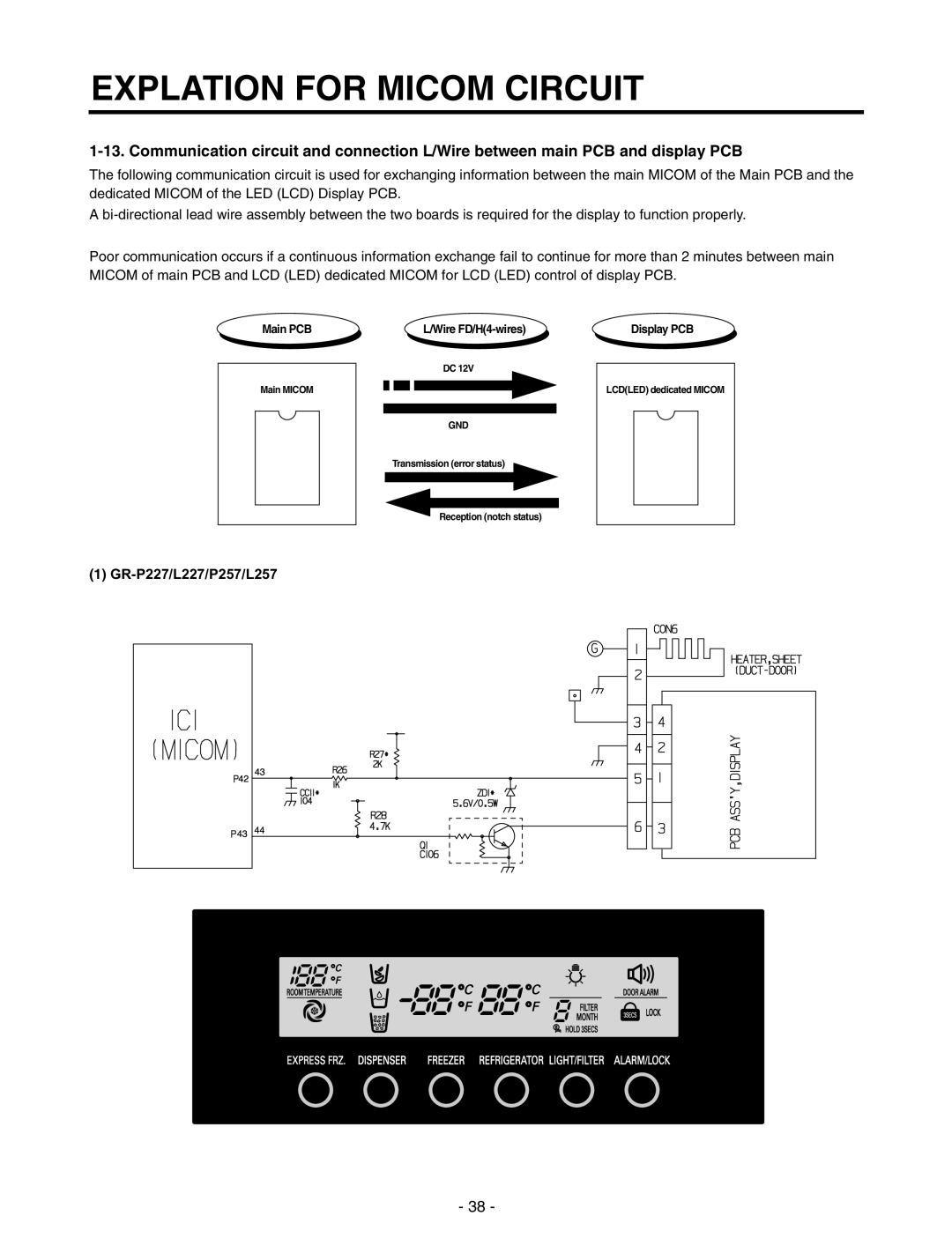 LG Electronics GR-P227/L227, GR-P257/L257 service manual Main PCB 