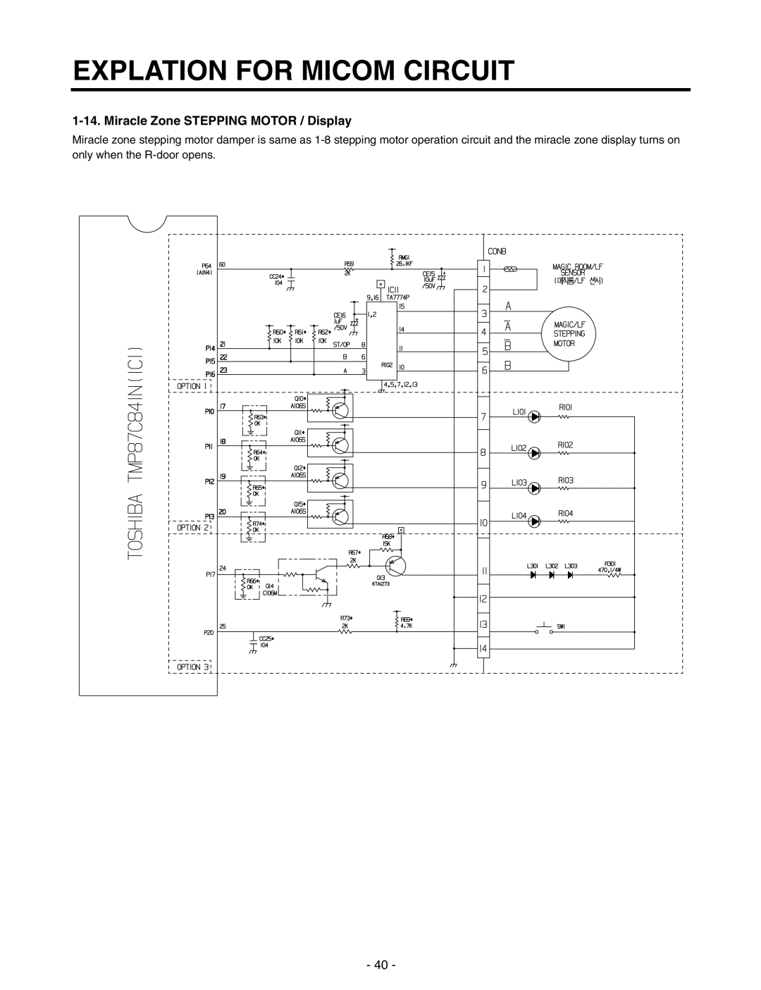 LG Electronics GR-P227/L227, GR-P257/L257 service manual Miracle Zone Stepping Motor / Display 