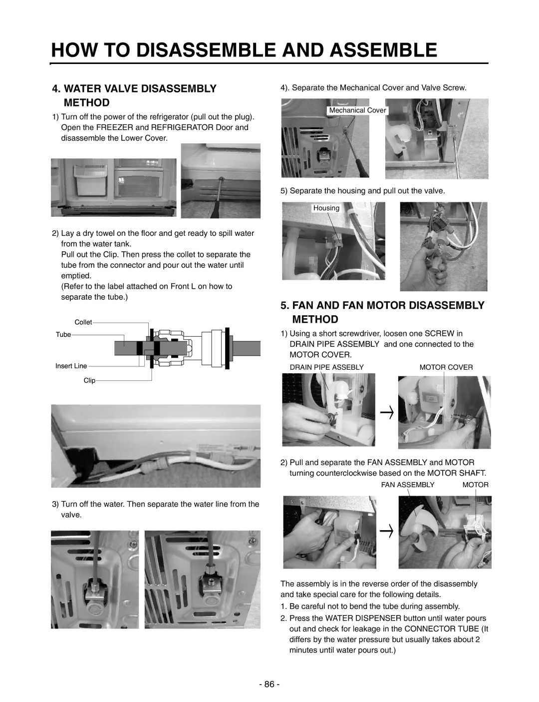 LG Electronics GR-P227/L227, GR-P257/L257 service manual InsertTubeLineColletClip 