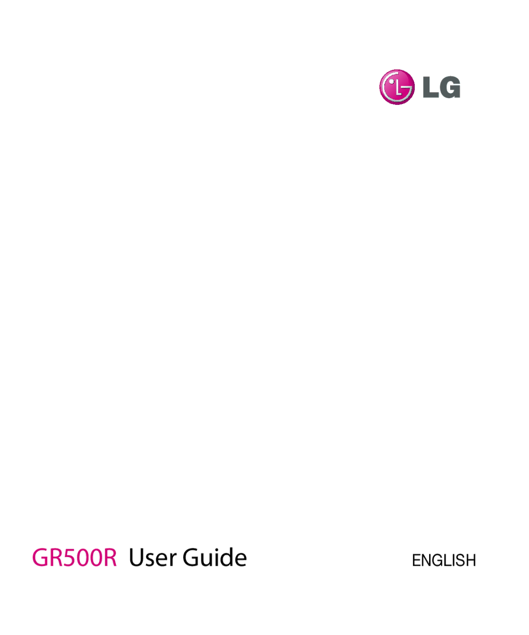 LG Electronics manual GR500R User Guide 