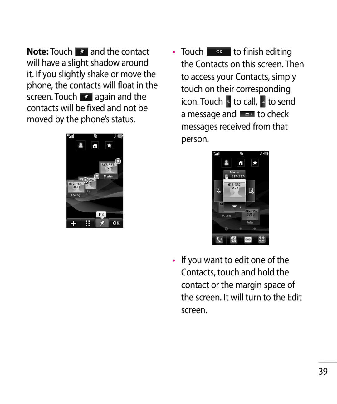 LG Electronics GR500R manual Message and to check messages received from that person 