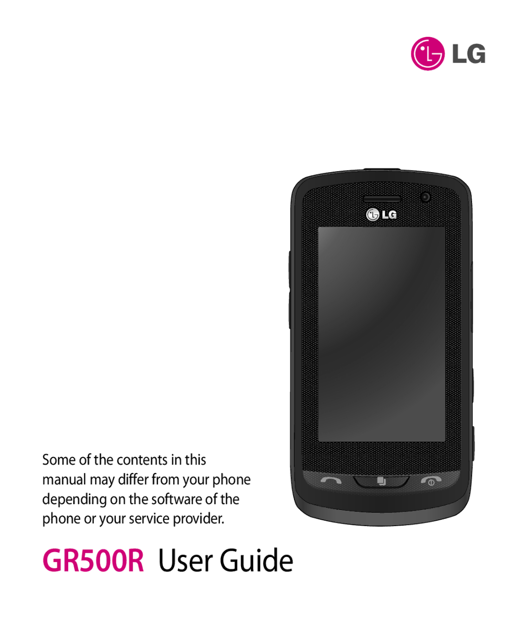 LG Electronics manual GR500R User Guide 