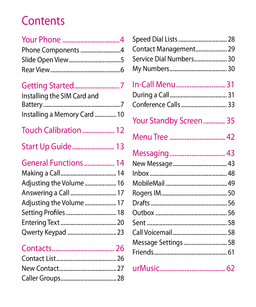 LG Electronics GR500R manual Contents 