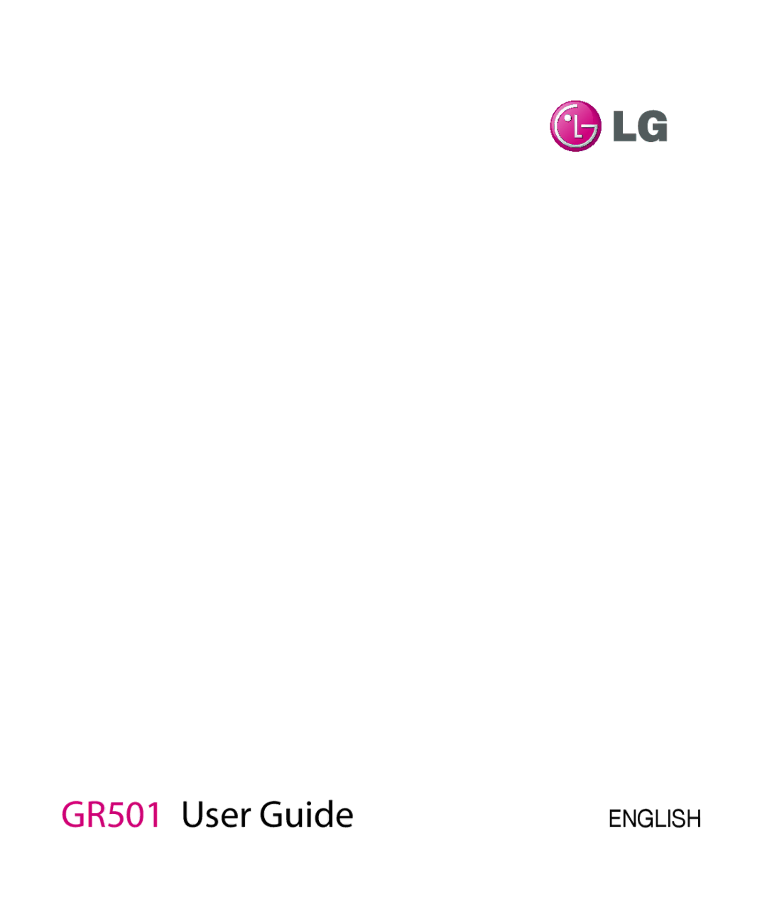 LG Electronics manual GR501 User Guide 