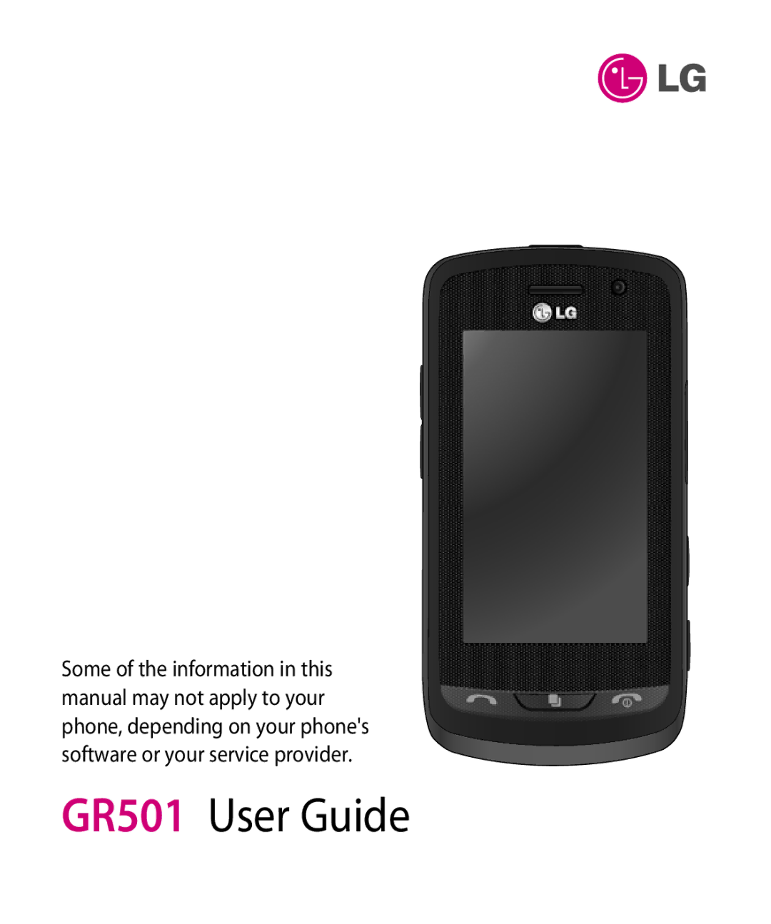 LG Electronics manual GR501 User Guide 