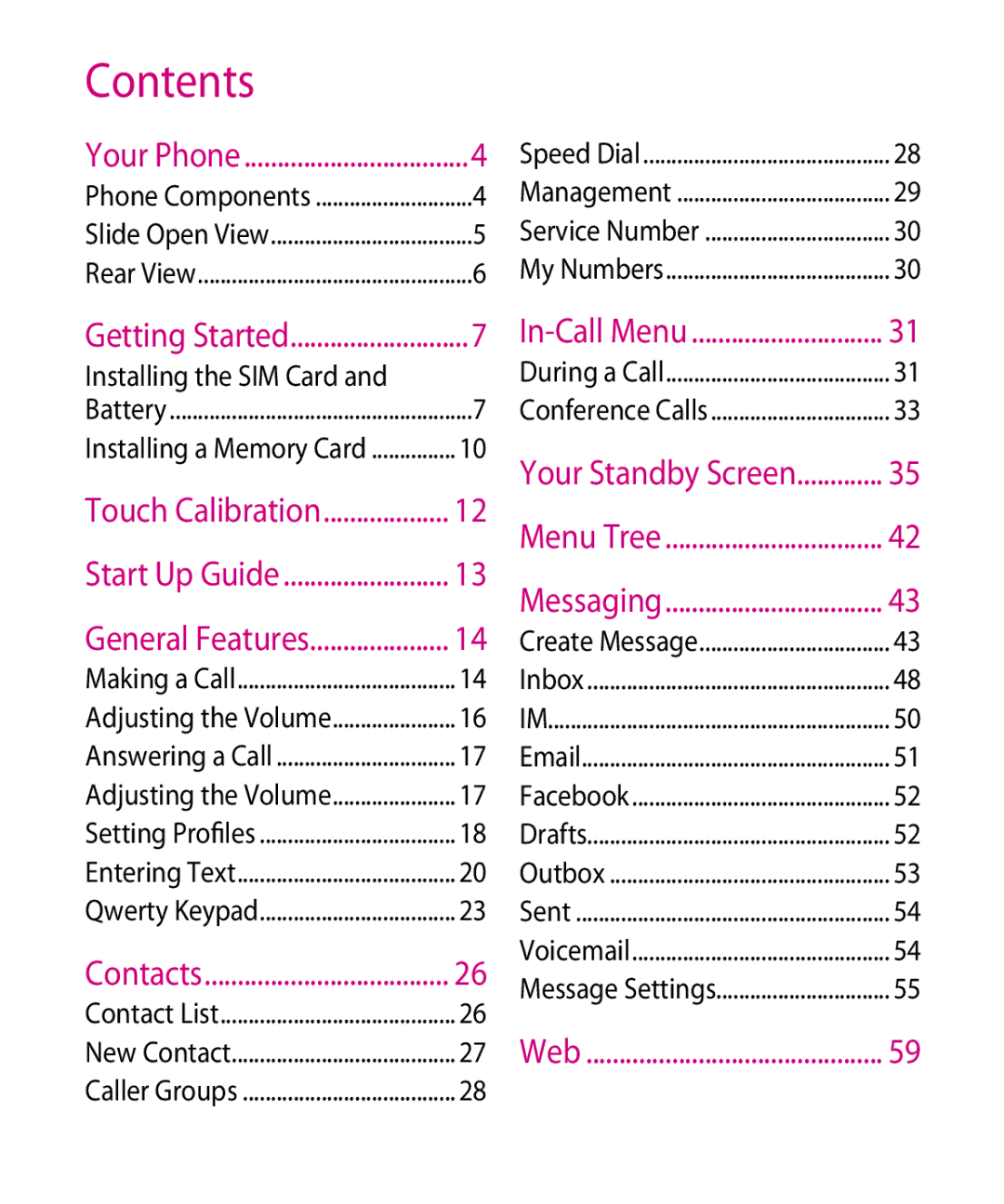 LG Electronics GR501 manual Contents 