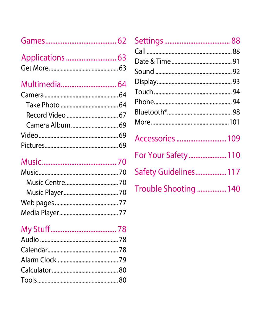 LG Electronics GR501 manual 101 