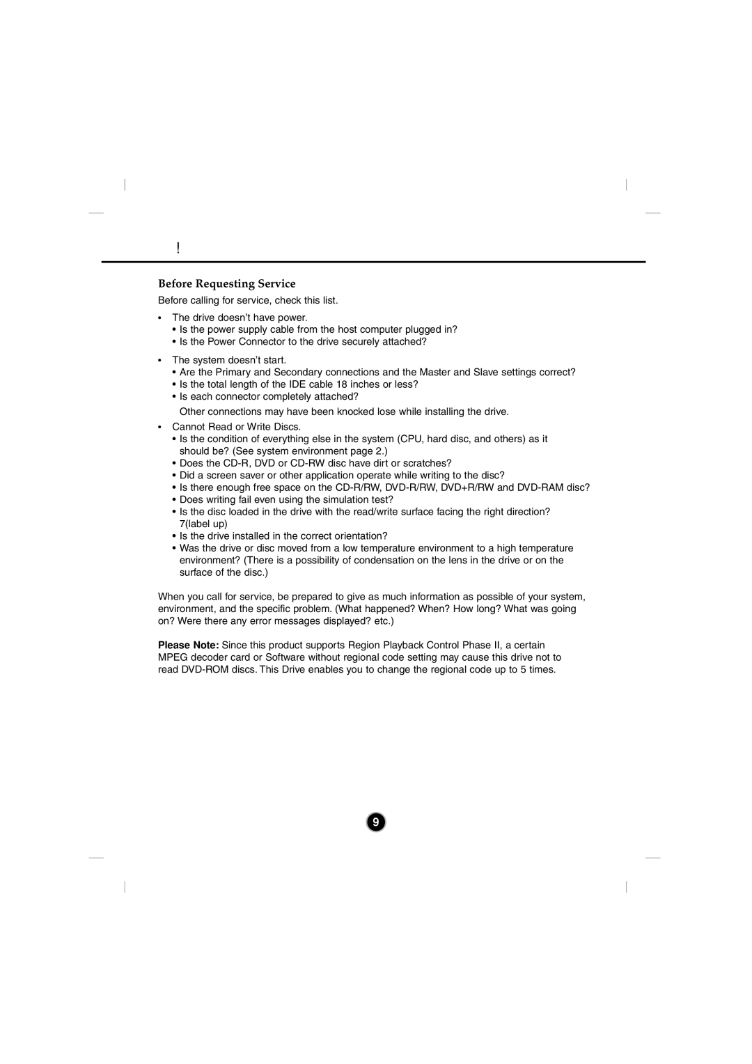 LG Electronics GSA-4082B manual Troubleshooting, Before Requesting Service 