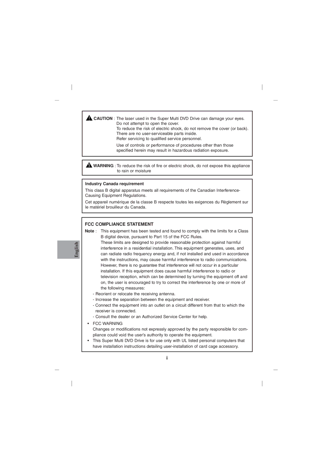 LG Electronics GSA-4120B manual FCC Compliance Statement 